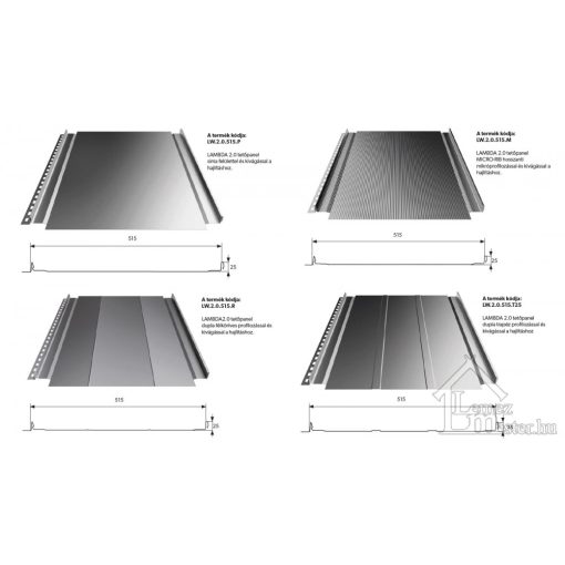 Előkorcolt tetőlemez / Lambda 2.0.515