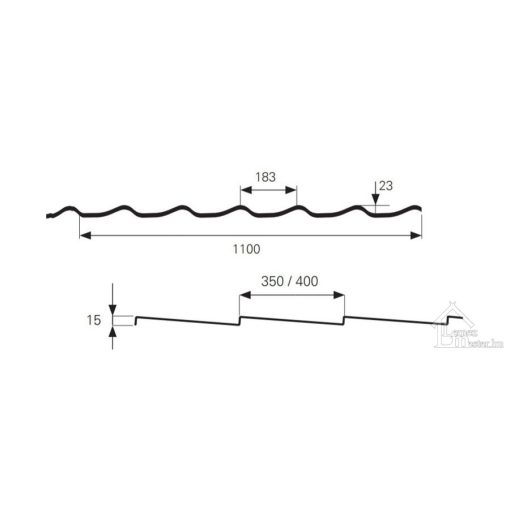 ALFA 15 cserepeslemez 0,5 mm