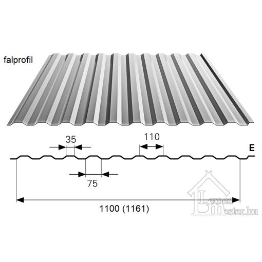 Bp2 T-14 trapézlemez 0,5 mm