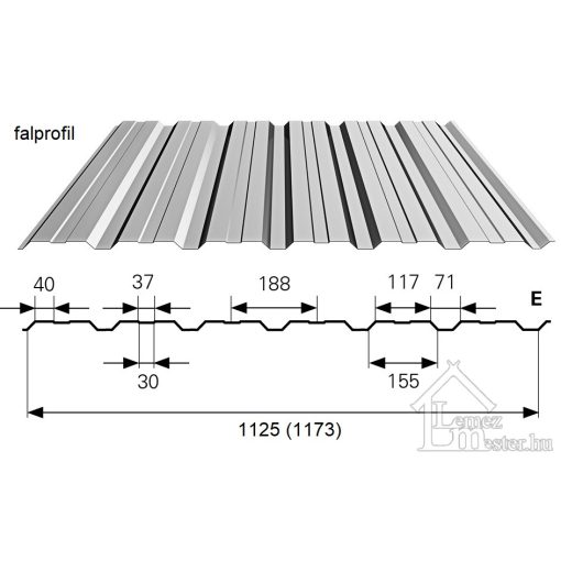BP2 T-18 ECO trapézlemez 0,5 mm