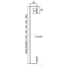 "C" profilos kerítéselem választható szélességgel