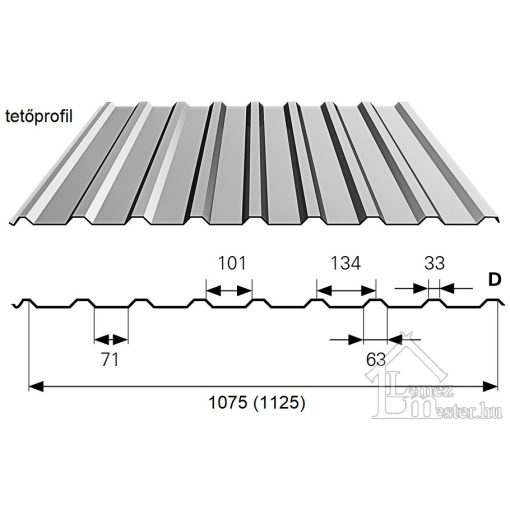 Bp2 T-18 trapézlemez 0,5 mm