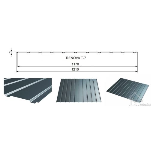Renova T-7 trapézlemez Matt Kétoldalas 0,38 mm vtg