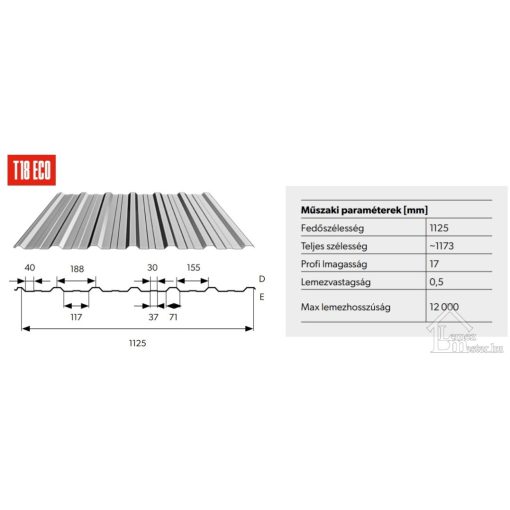 AKCIÓS ALUCINK 0,5 mm trapézlemezek