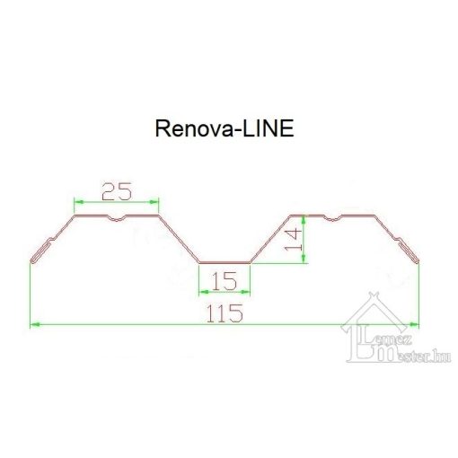 Renova-LINE acél kerítéselem, kétoldalon színezett bevonattal