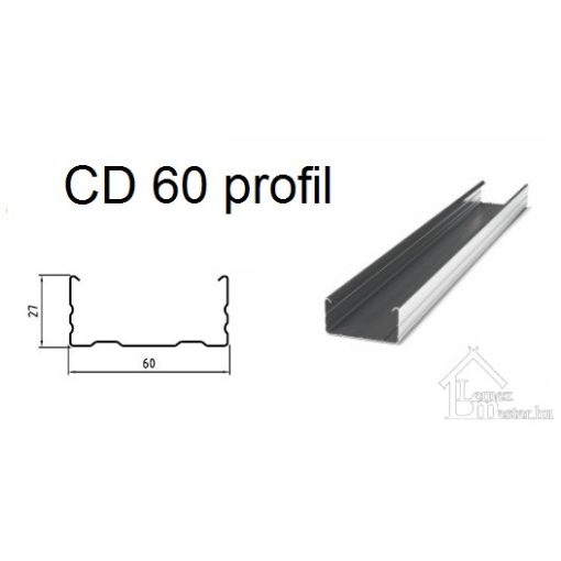 CD 60 gipszkarton profil 4 m (II. osztály)