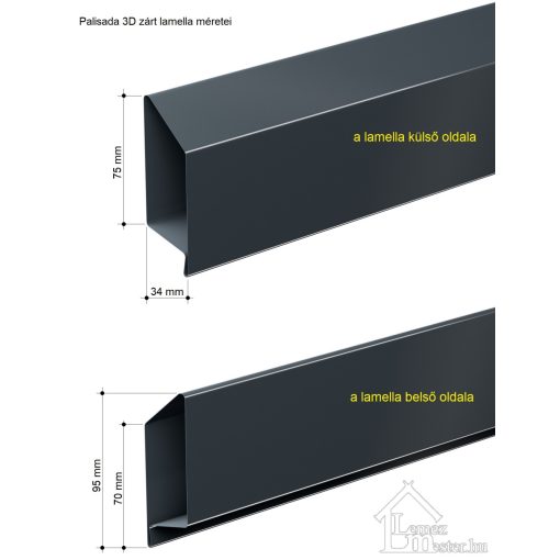RENOVA-3D PALISADA zártlamellás kerítésbetét elem