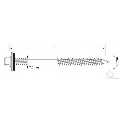 Szendvicspanel csavar fa vagy beton tartószerkezethez / RAL