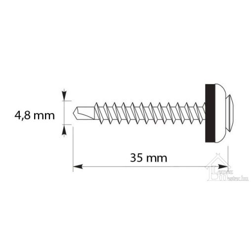 TORX csavar 4,8x35 mm