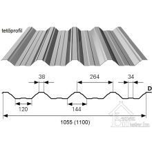 Bp2 T-50 trapézlemez 0,5 mm