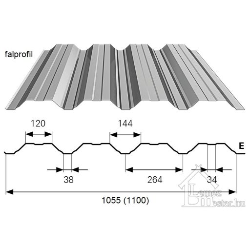 Bp2 T-50 trapézlemez 0,5 mm