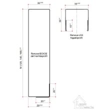 Zárt profilú, dobozos acél kerítéselem / Renova-Box 