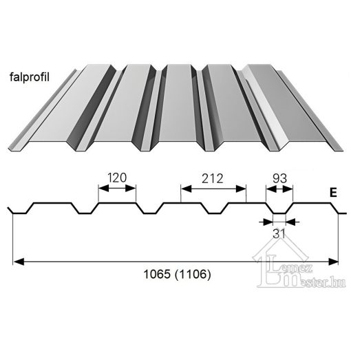 Bp2 T-35 trapézlemez 0,5 mm