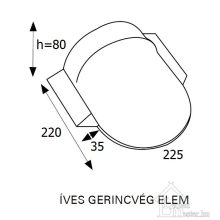 Gerincelem végzáró íves BP2