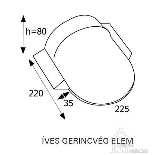 Gerincelem végzáró íves BP2